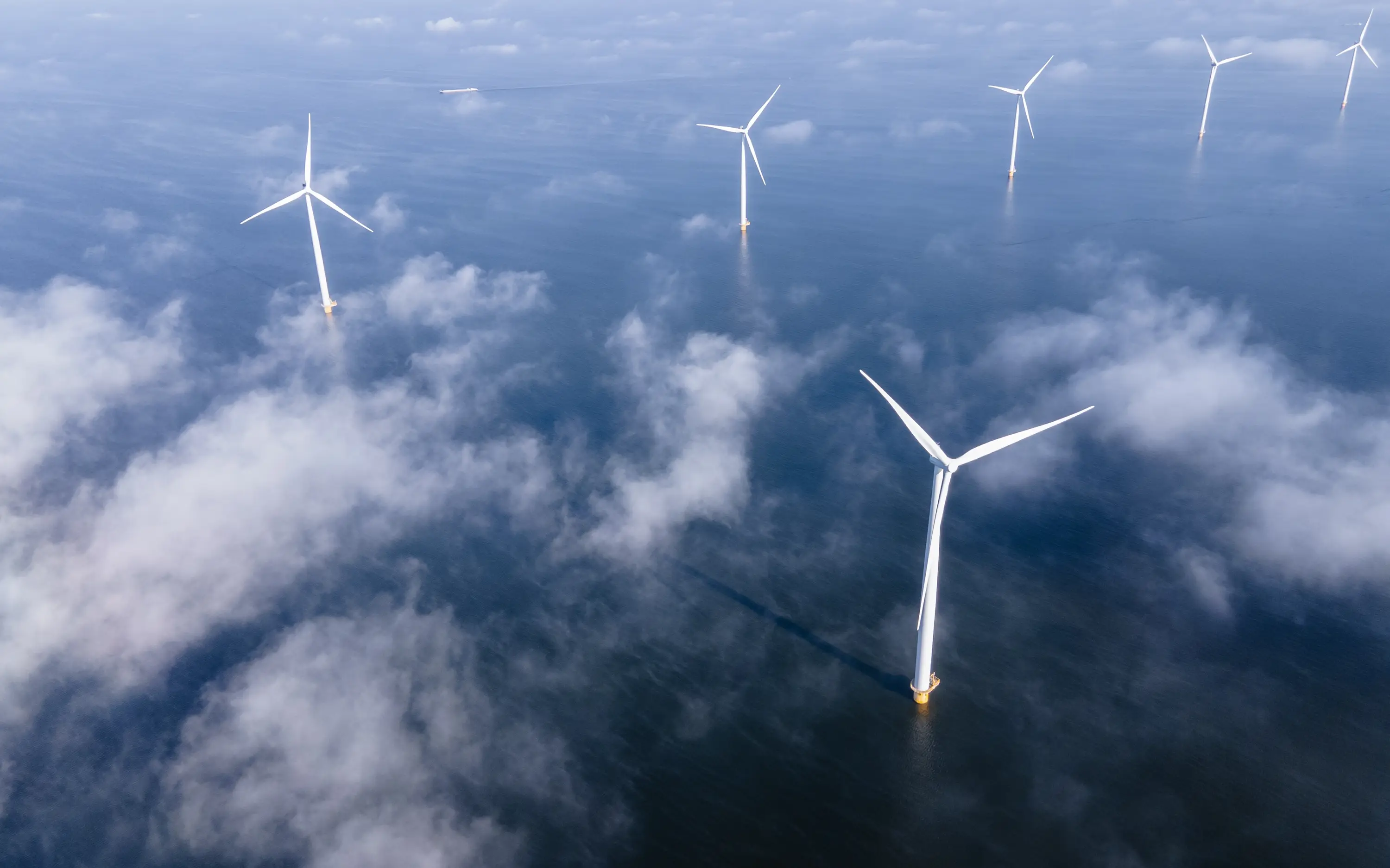 Offshore Wind Farm In The Clouds