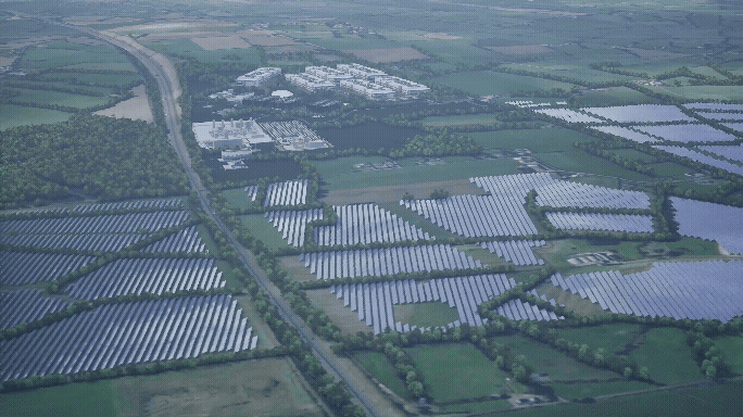 Reality 3D model of a development site created from aerial imaging and LiDAR datasets